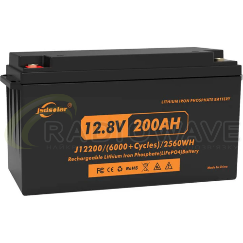 Фото: Jsdsolar Акумуляторна батарея Jsdsolar J12200 12 В, 200 АГ 2.56 KWH