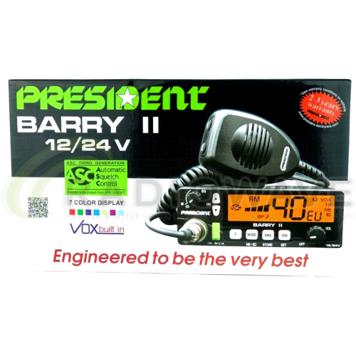 Фото: President Автомобільна СВ рація President BARRY II USB 12/24 VOX