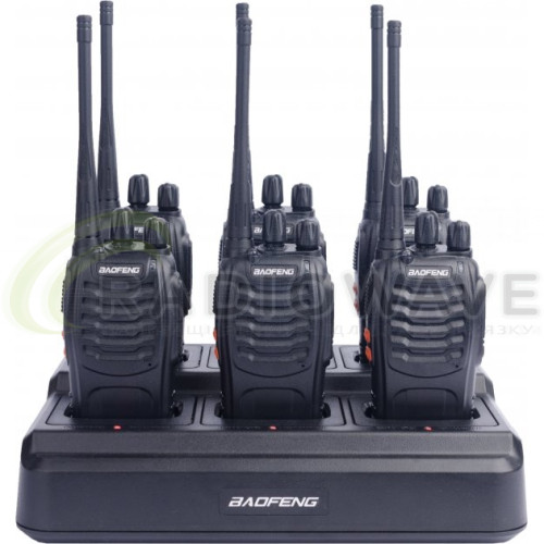 Фото: Baofeng Комплект рацій Baofeng BF-888S SIX PACK + Зарядний комплект (BL-1X6 + 6 АКБ BL-888)
