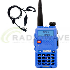 Комплект рацій Baofeng UV-5R BLUE + Гарнітура Baofeng з кнопкою РТТ 