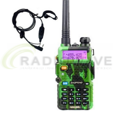 Комплект рацій Baofeng UV-5R CAMO + гарнітура Baofeng з кнопкою РТТ 