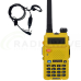 Фото: Baofeng Комплект рацій Baofeng UV-5R YELLOW + Гарнітура Baofeng з кнопкою РТТ