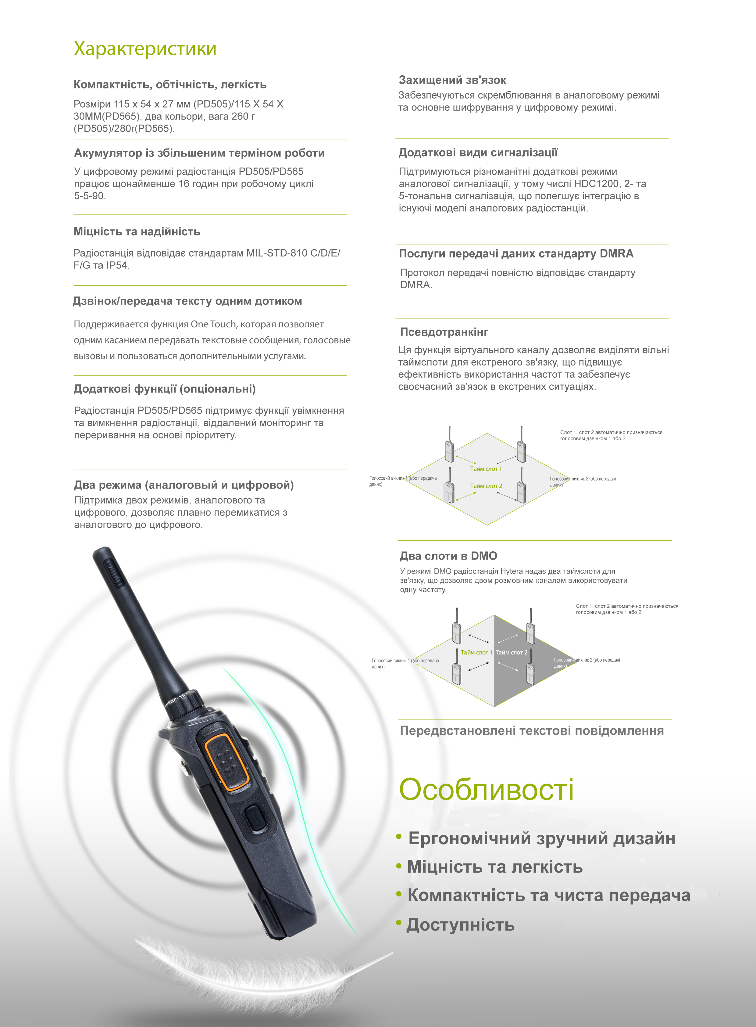 Hytera PD565 VHF 